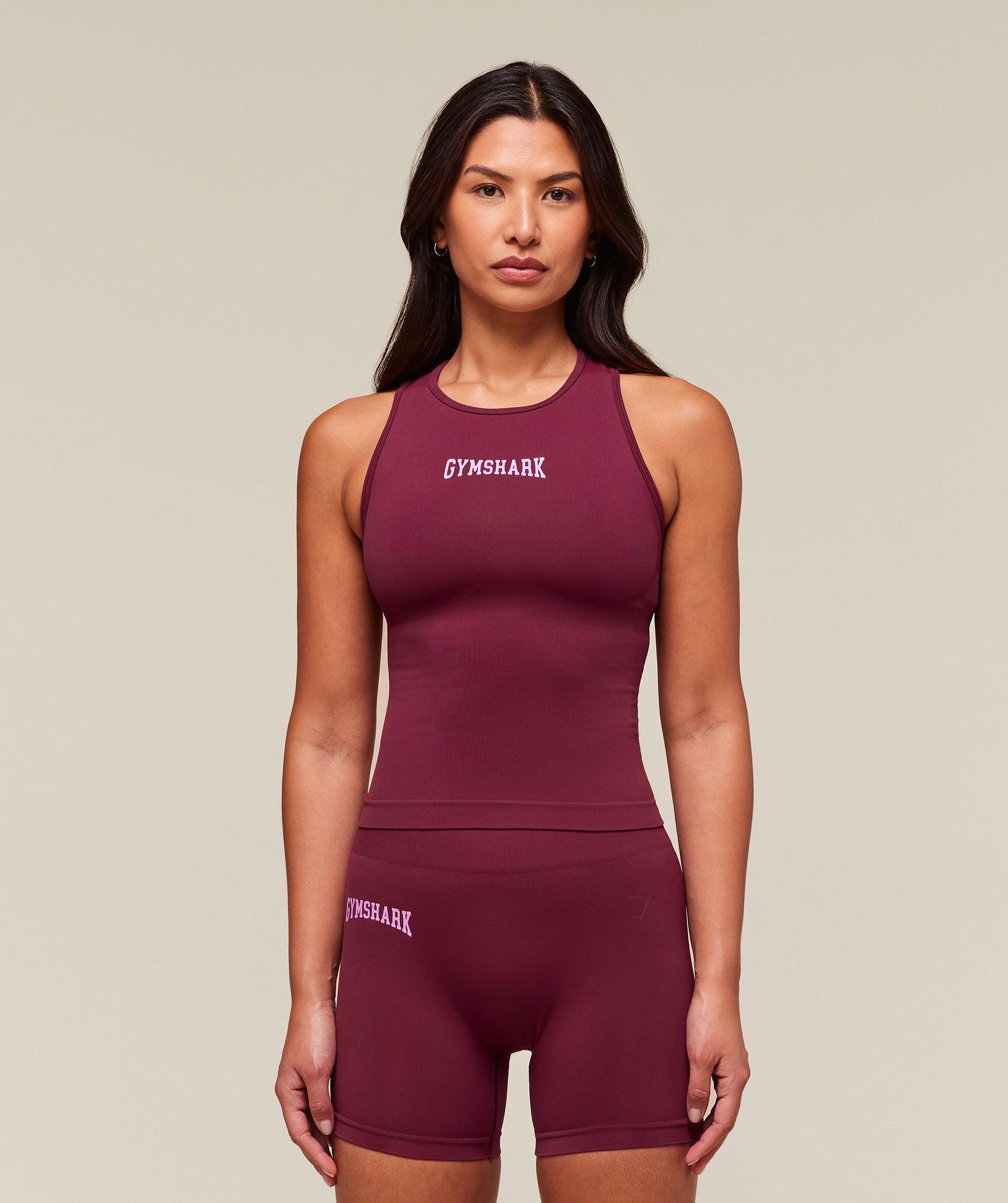 Gymshark Everyday Seamless Graphic Tank - Strong Pink Female Product Image