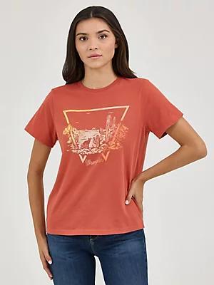Women's Wrangler Southwestern Graphic Regular Fit Tee in Bruschetta Product Image