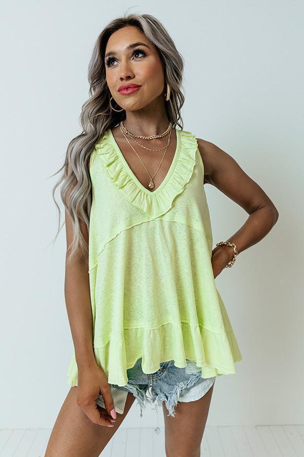 Sunshine Needed Shift Top In Lime Product Image