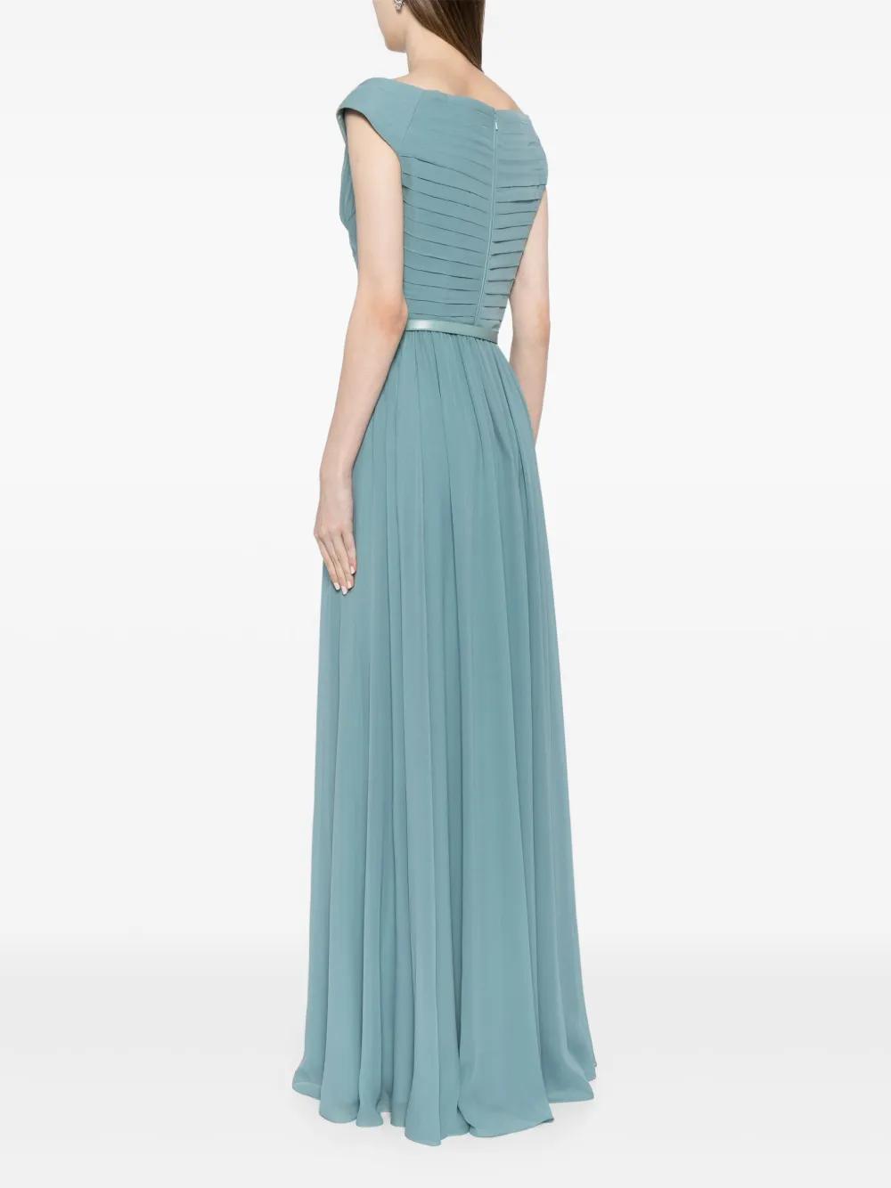 off-the-shoulder silk dress Product Image