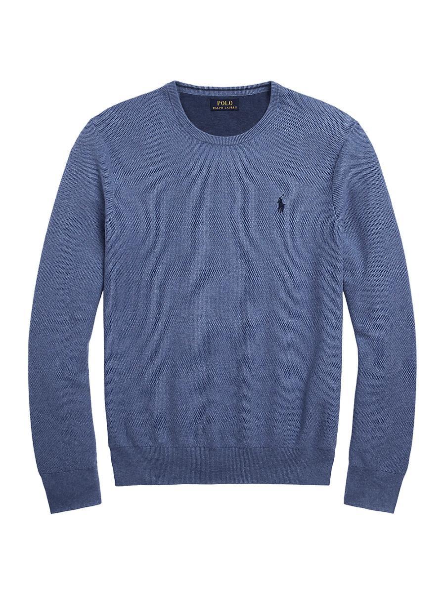 Mens Long-Sleeve Cotton Sweater Product Image