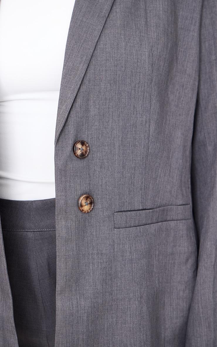 Plus Grey Oversized Structured Blazer Product Image