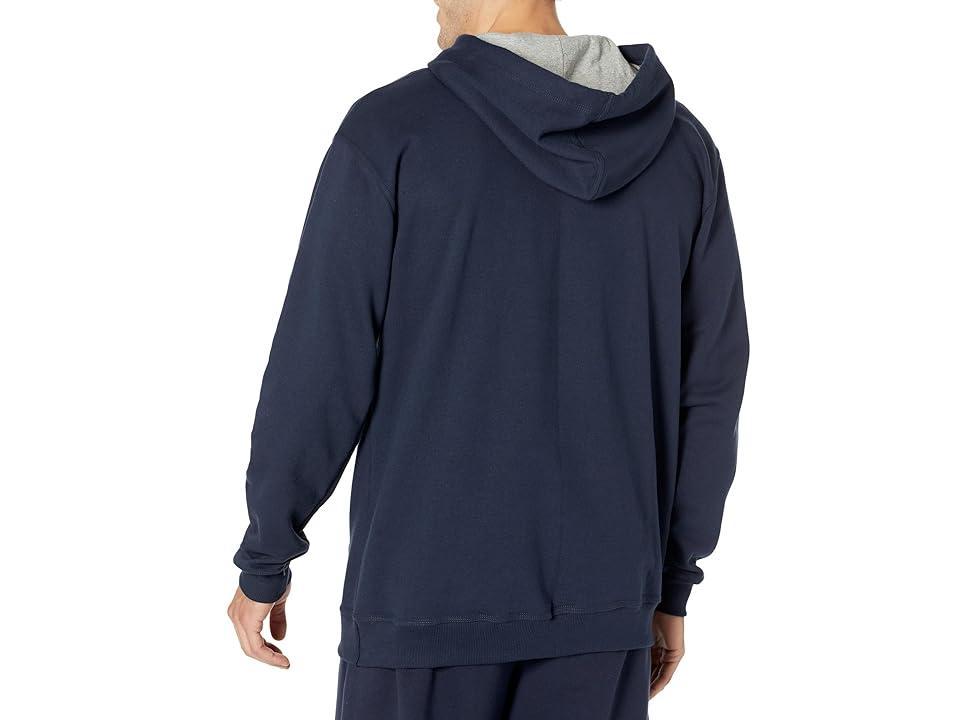 Mens Champion Powerblend Hoodie, Script Logo (Big & Tall) Oxford Grey 3XT Product Image