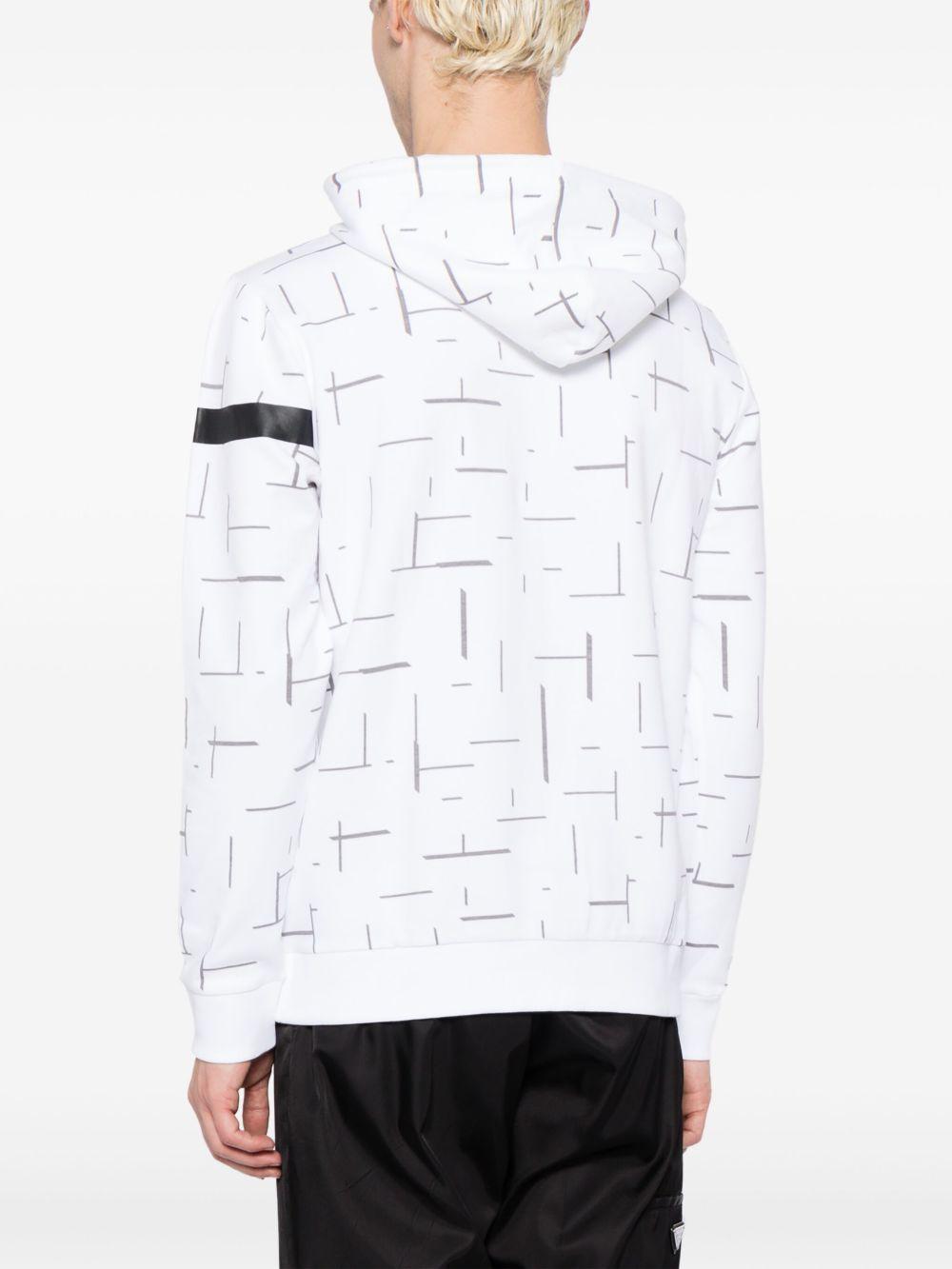 graphic-print drawstring cotton hoodie Product Image