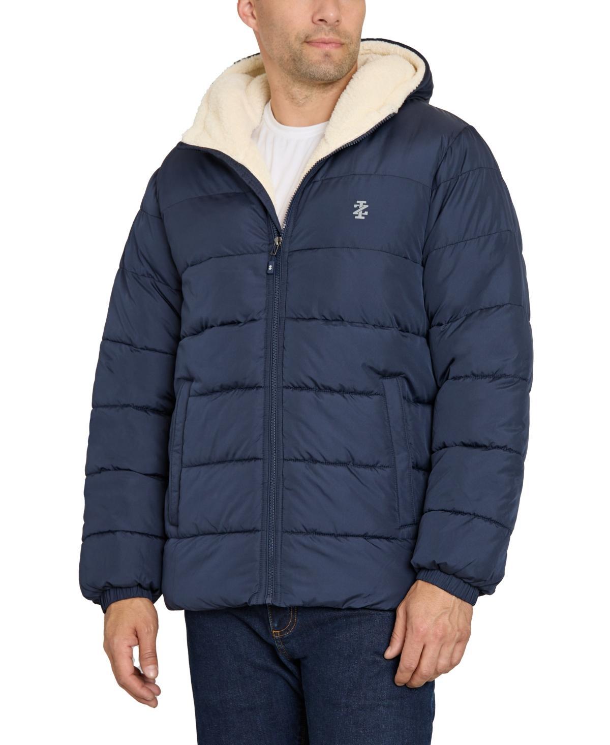 Izod Mens Sherpa Lined Puffer Jacket Product Image