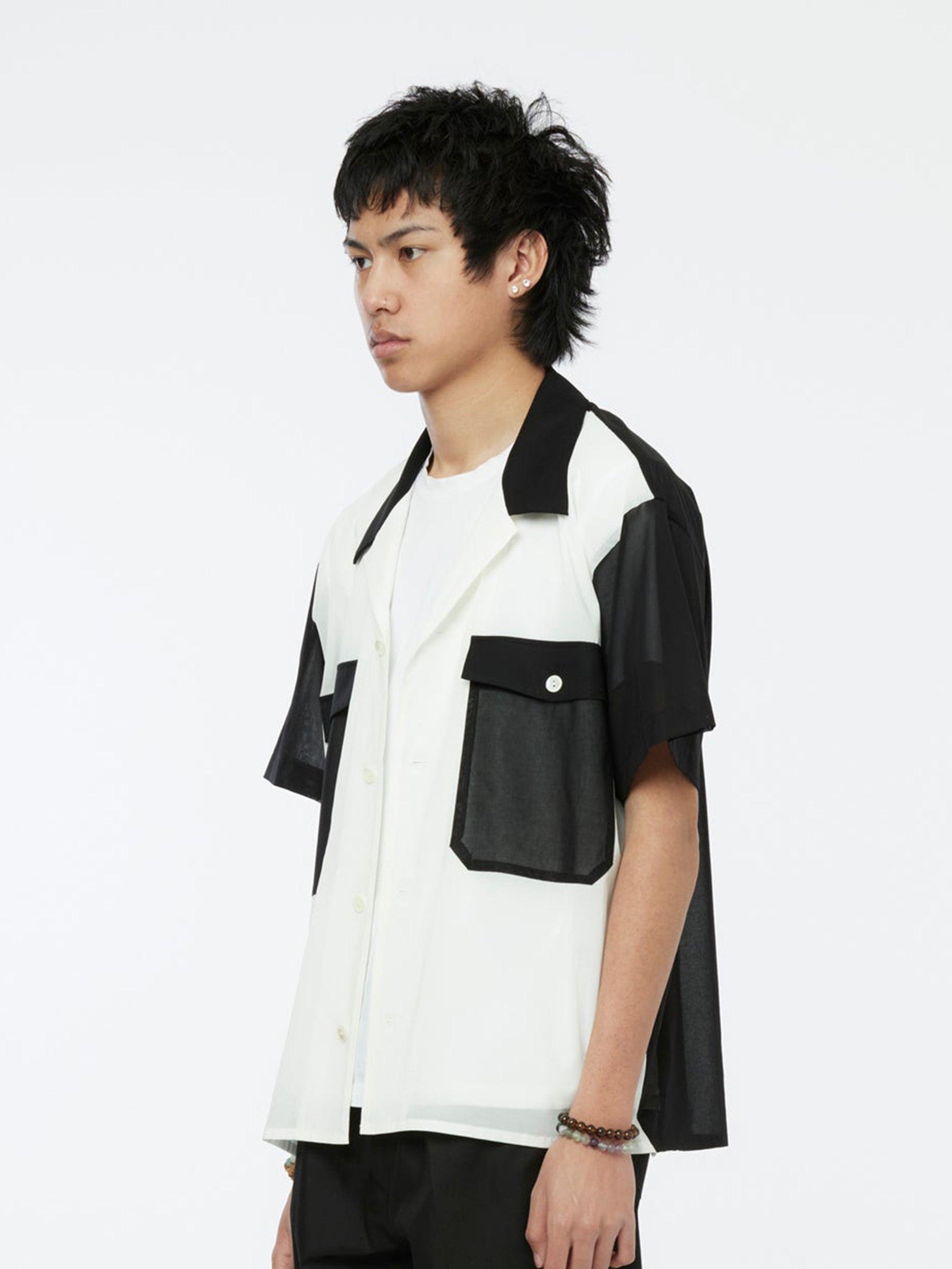 Cropped Open Collar S/S Shirt Product Image