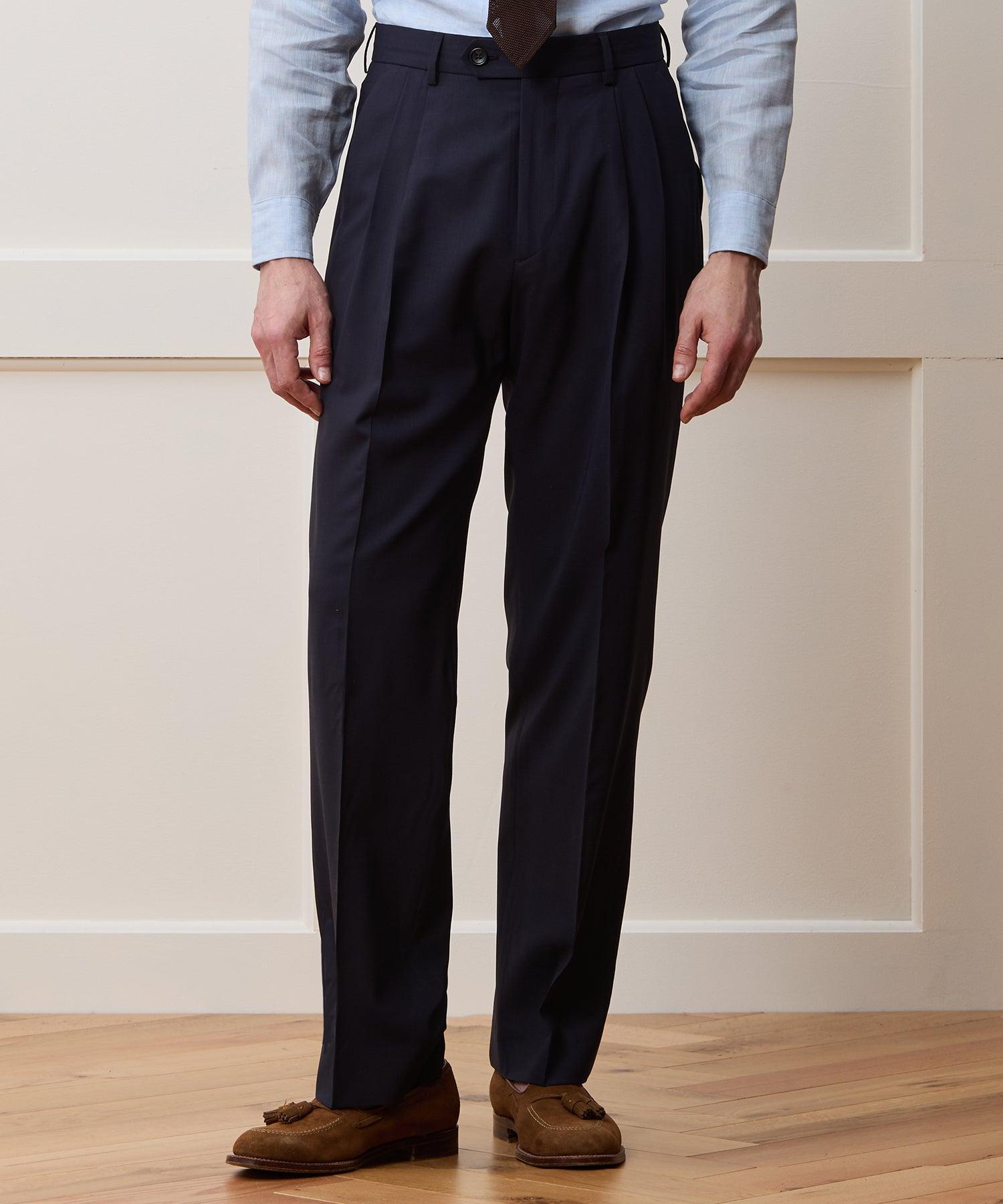 Italian Tropical Wool Wythe Trouser in Navy Product Image