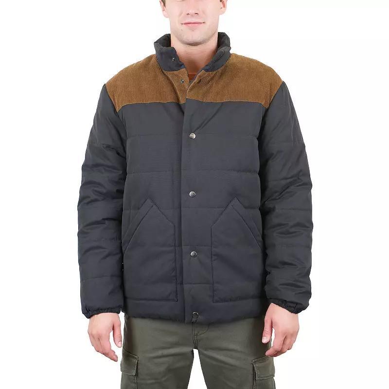 Mens Mountain and Isles Quilted Puffer Jacket Dark Green Product Image