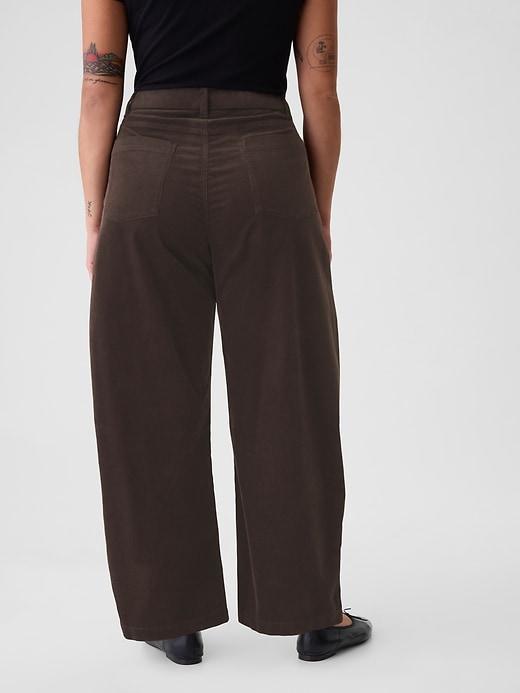 High Rise Corduroy Tapered Ankle Trousers Product Image