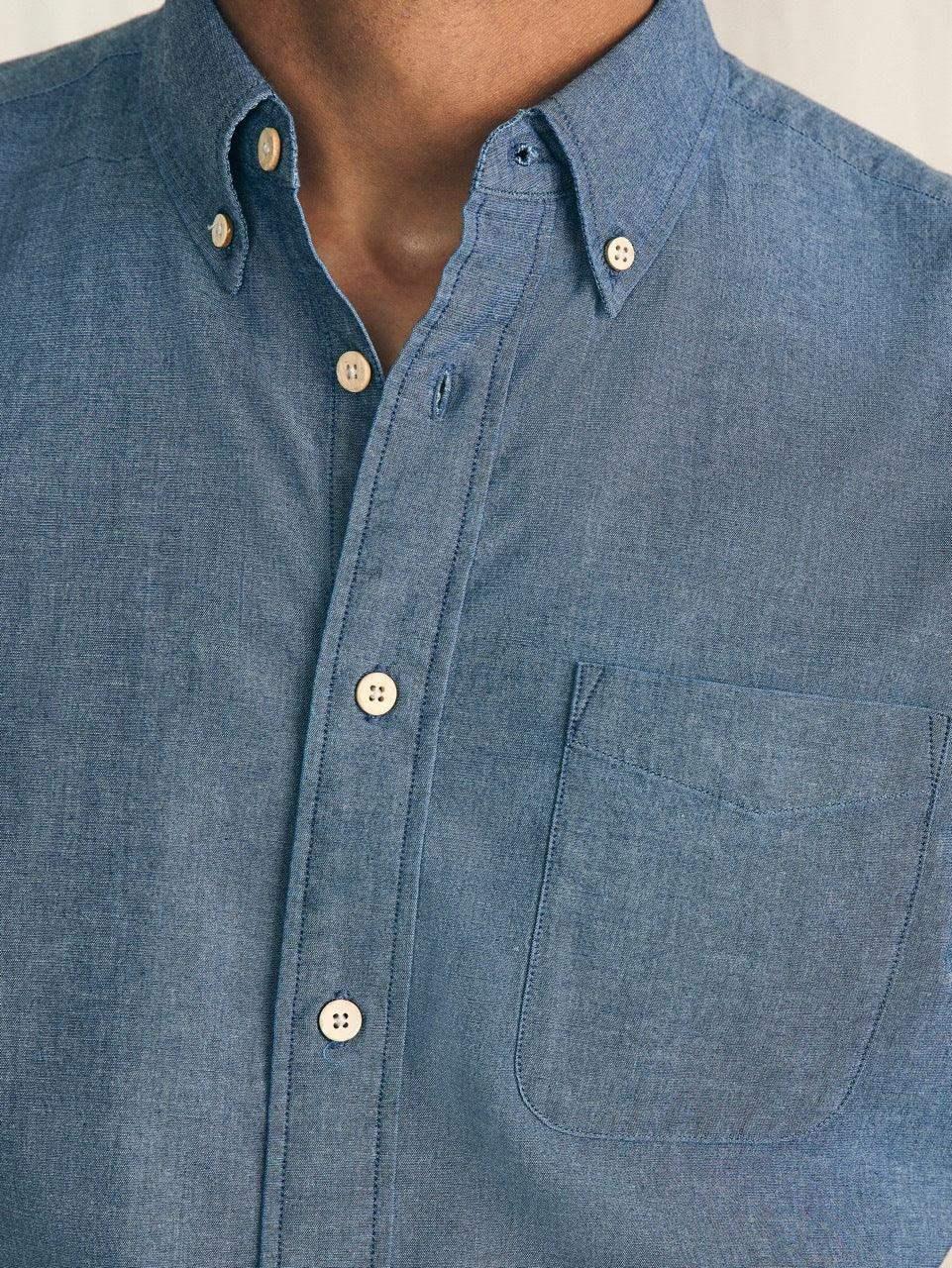 Short-Sleeve Stretch Playa Shirt (Tall) - Weathered Blue Male Product Image