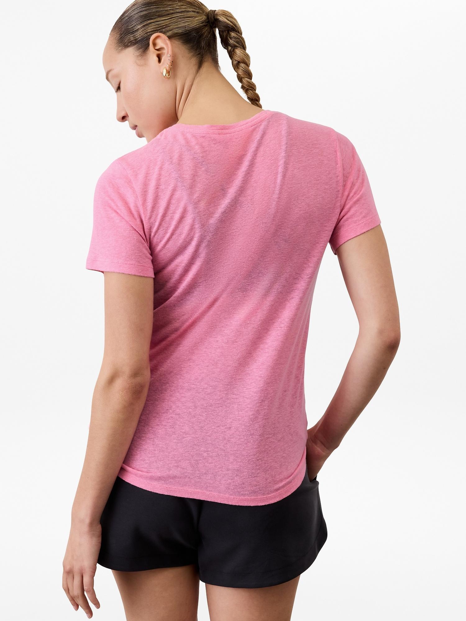 Getaway Linen Blend V-Neck Tee Product Image