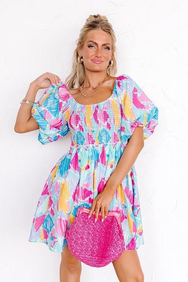 Candy Crush Smocked Mini Dress Product Image