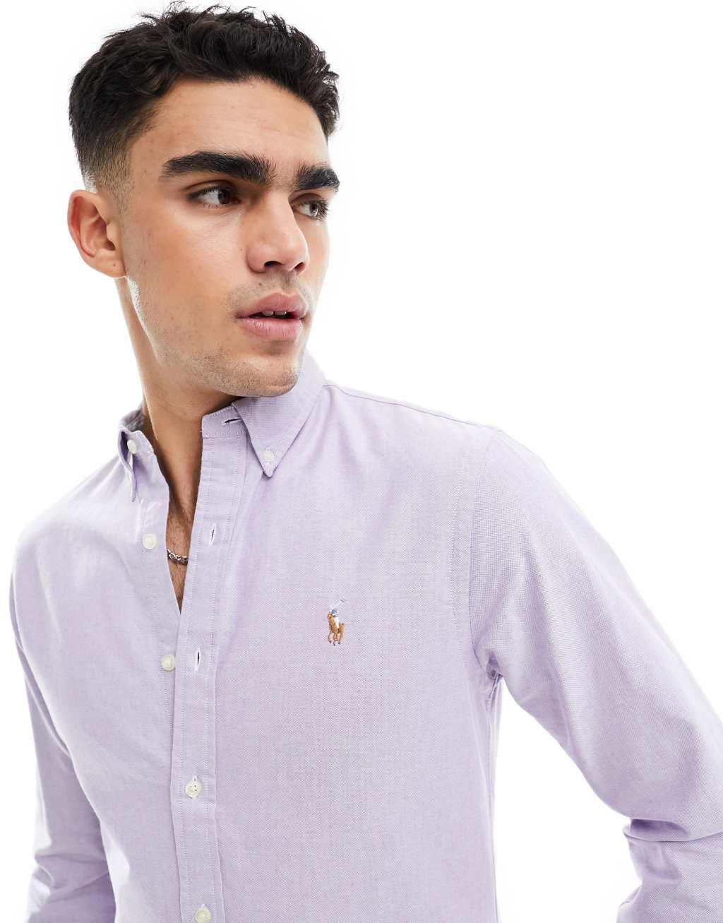 Polo Ralph Lauren icon logo oxford shirt slim fit Product Image