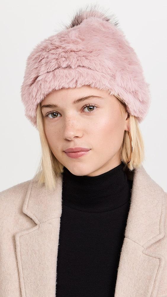 Jocelyn Faux Fur Beanie with Pom | Shopbop Product Image