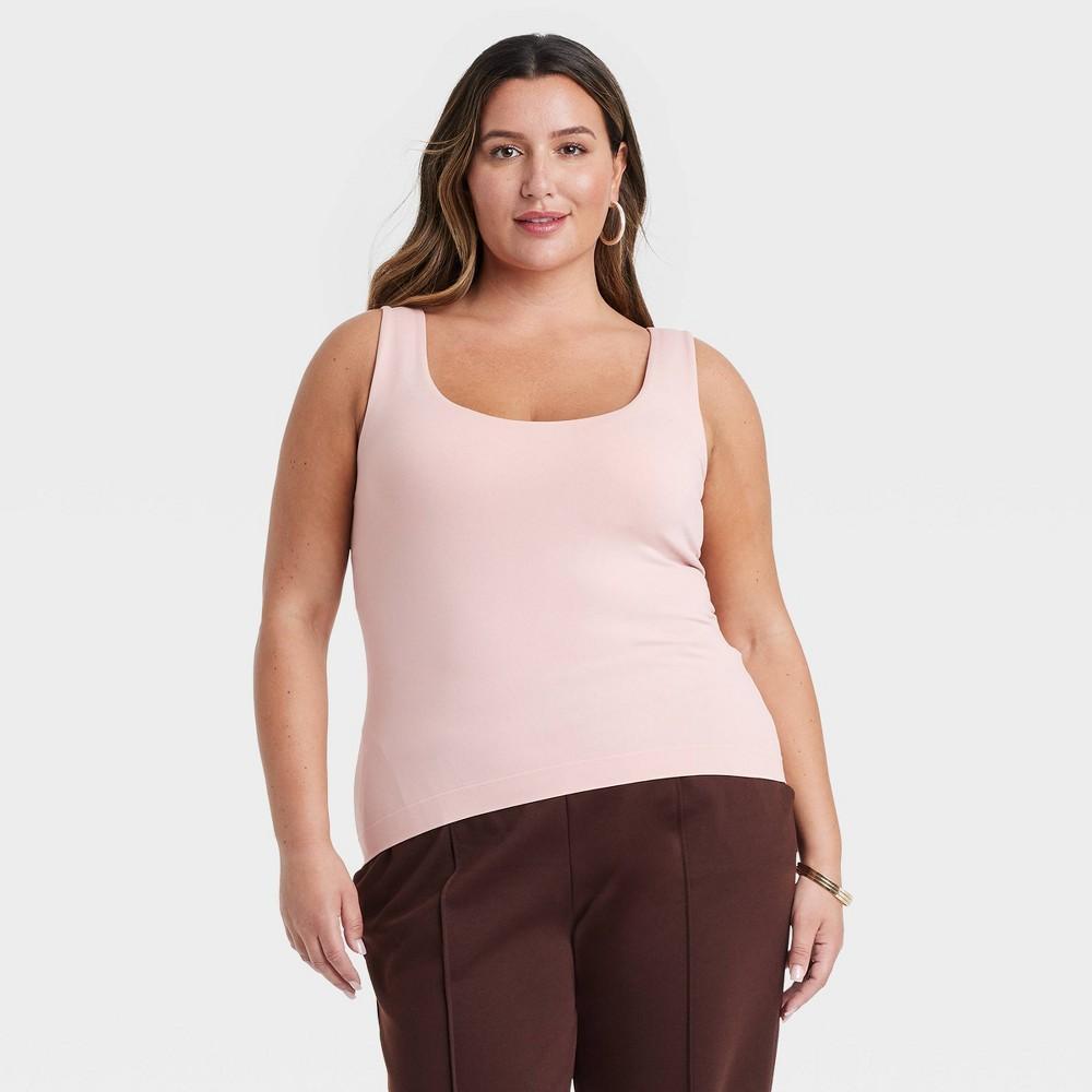 Womens Slim Fit Seamless Tank Top - A New Day Light 2X Product Image