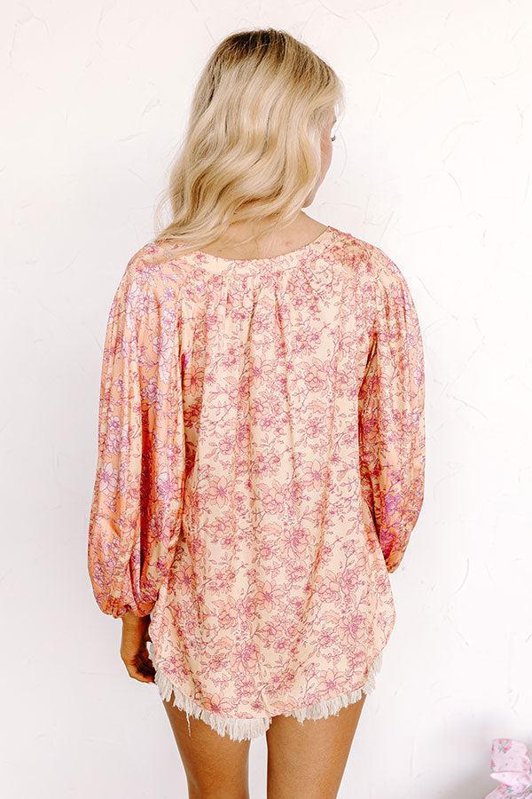 Serene Garden Satin Shift Top Product Image