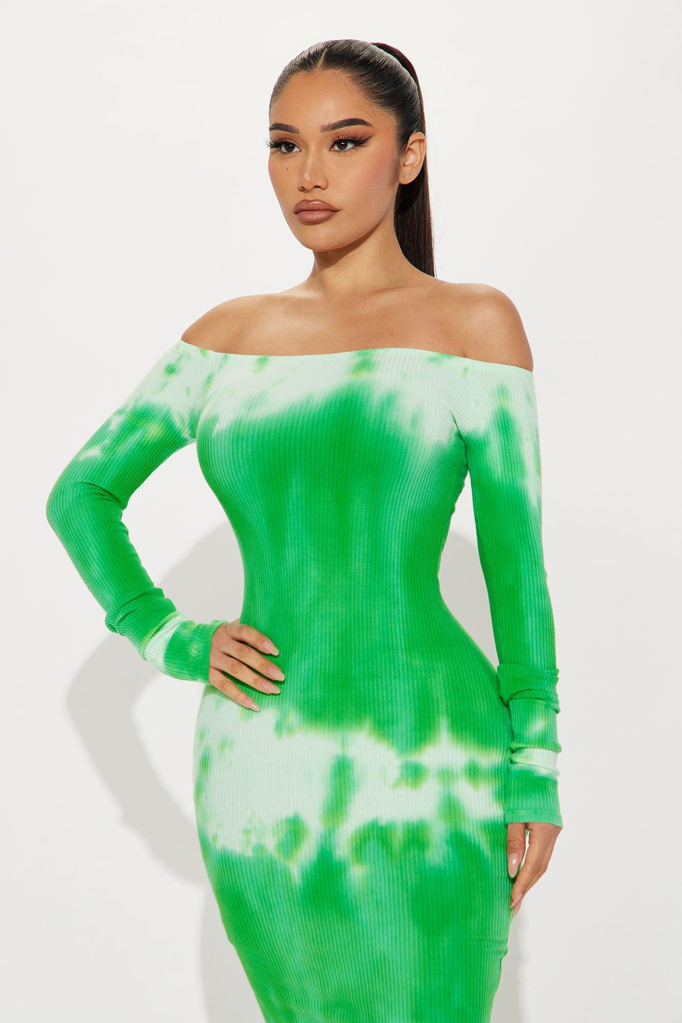 Eccentric Bizarre Maxi Dress - Lime Product Image