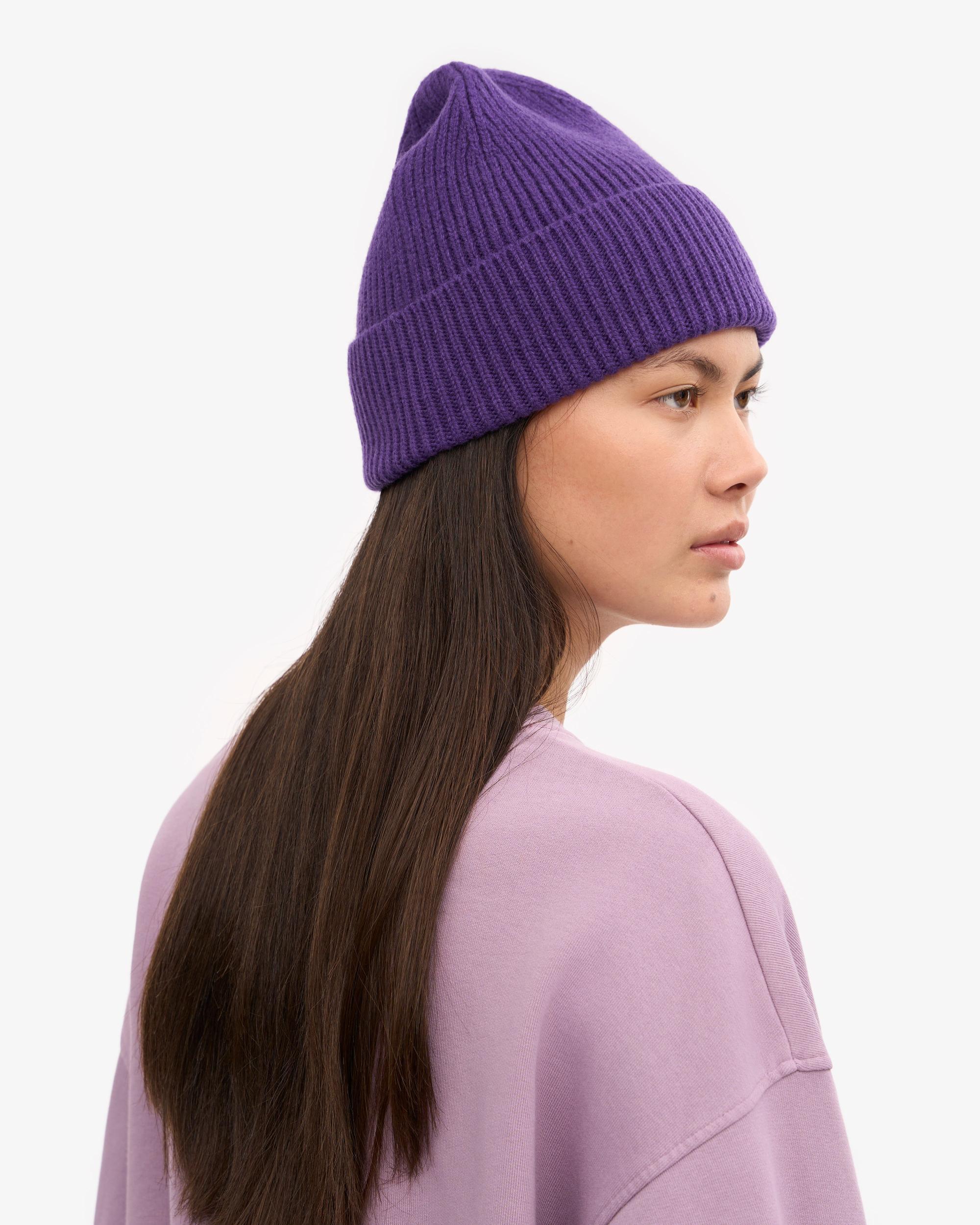 Merino Wool Beanie - Ultra Violet Product Image