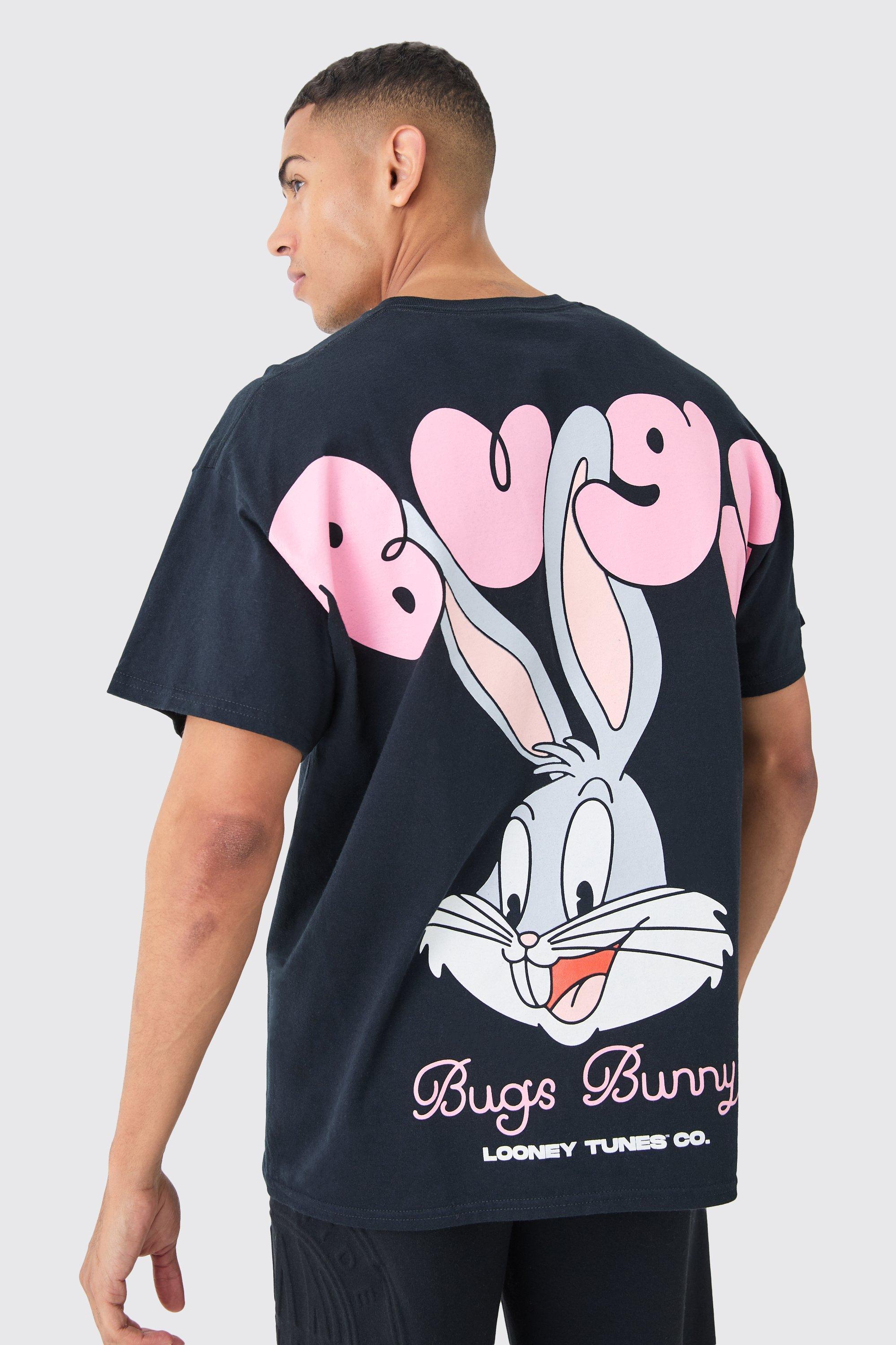 Oversized Large Scale Bugs Bunny License T-shirt | boohooMAN USA Product Image