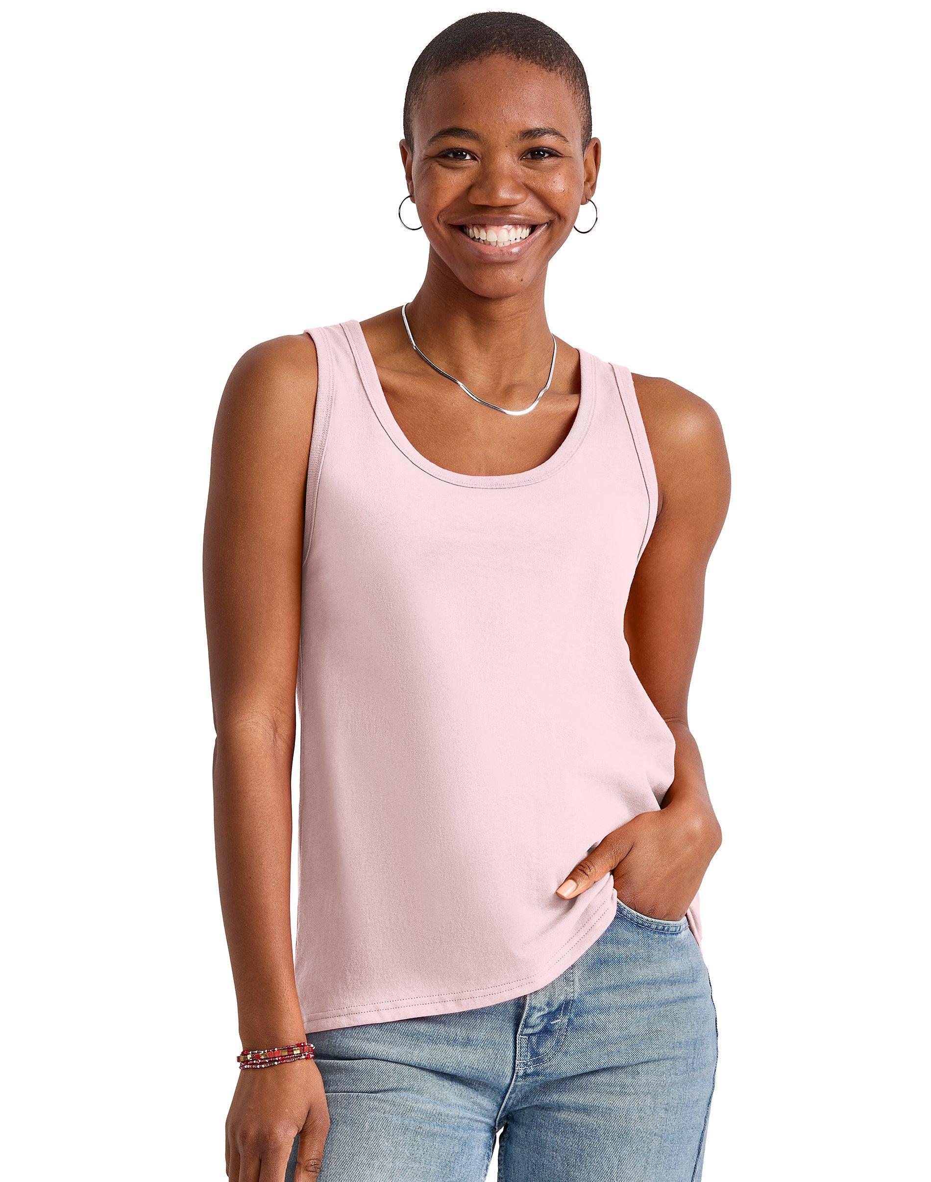 Hanes Essentials Womens Cotton Tank Athletic Navy XS Product Image