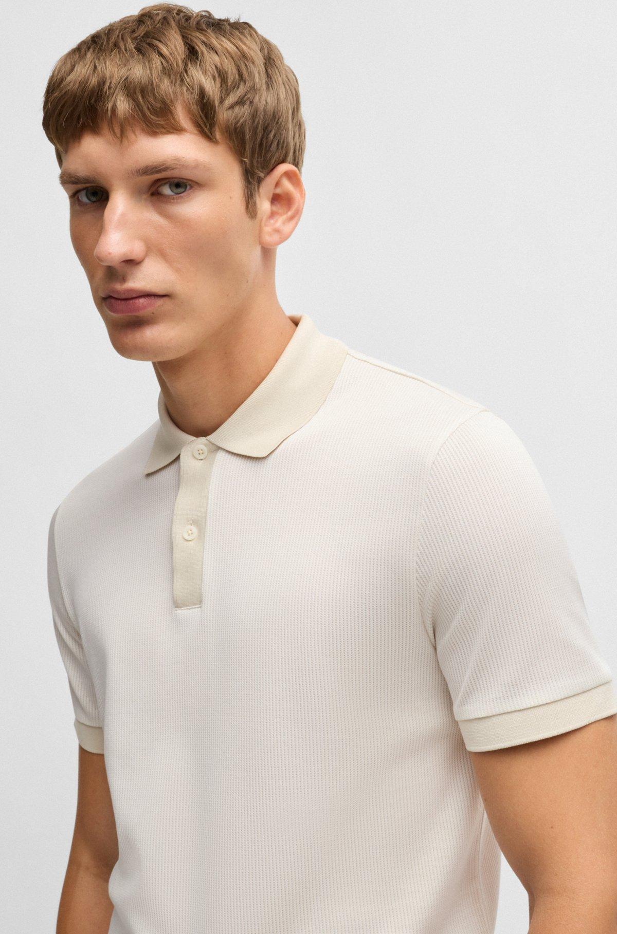 Structured-cotton polo shirt with solid trims Product Image