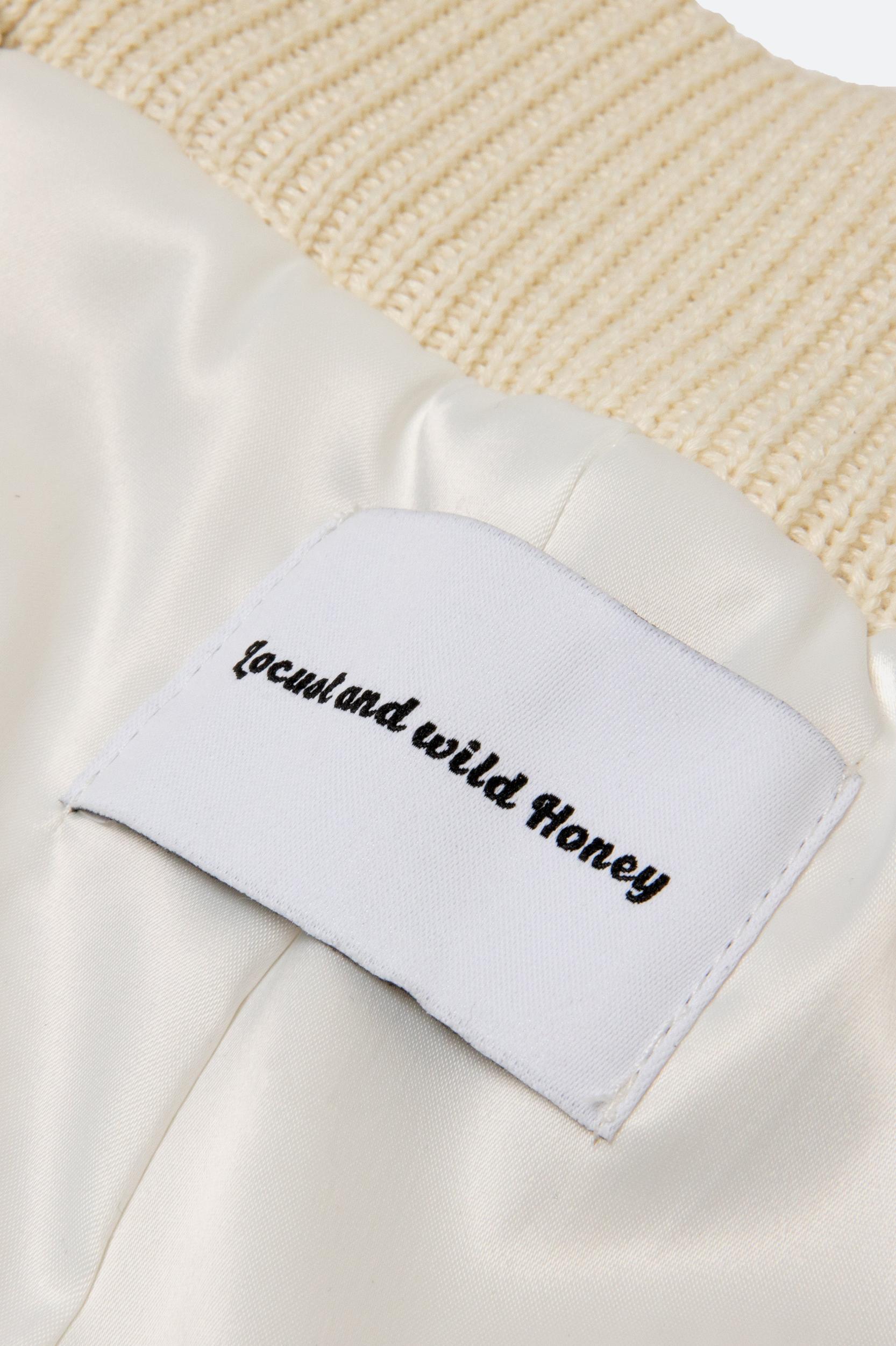 Knitted Wave Shorts - Cream Product Image