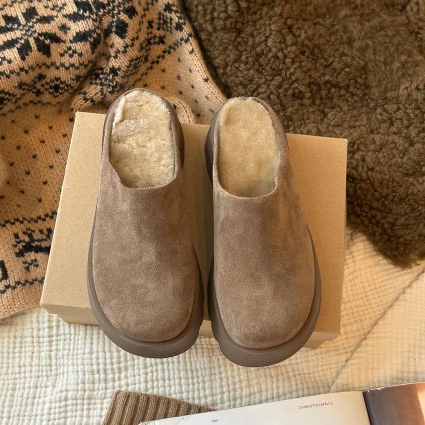 Fleece Lined Platform Mules Product Image