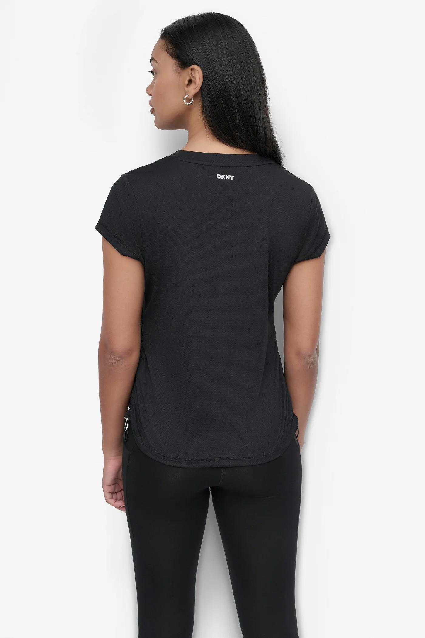 RUCHED TECH-MESH PERFORMANCE TEE Product Image