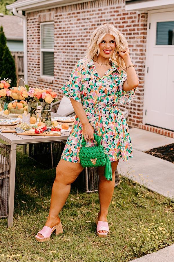 Statement Maker Floral Romper in Green Curves Product Image