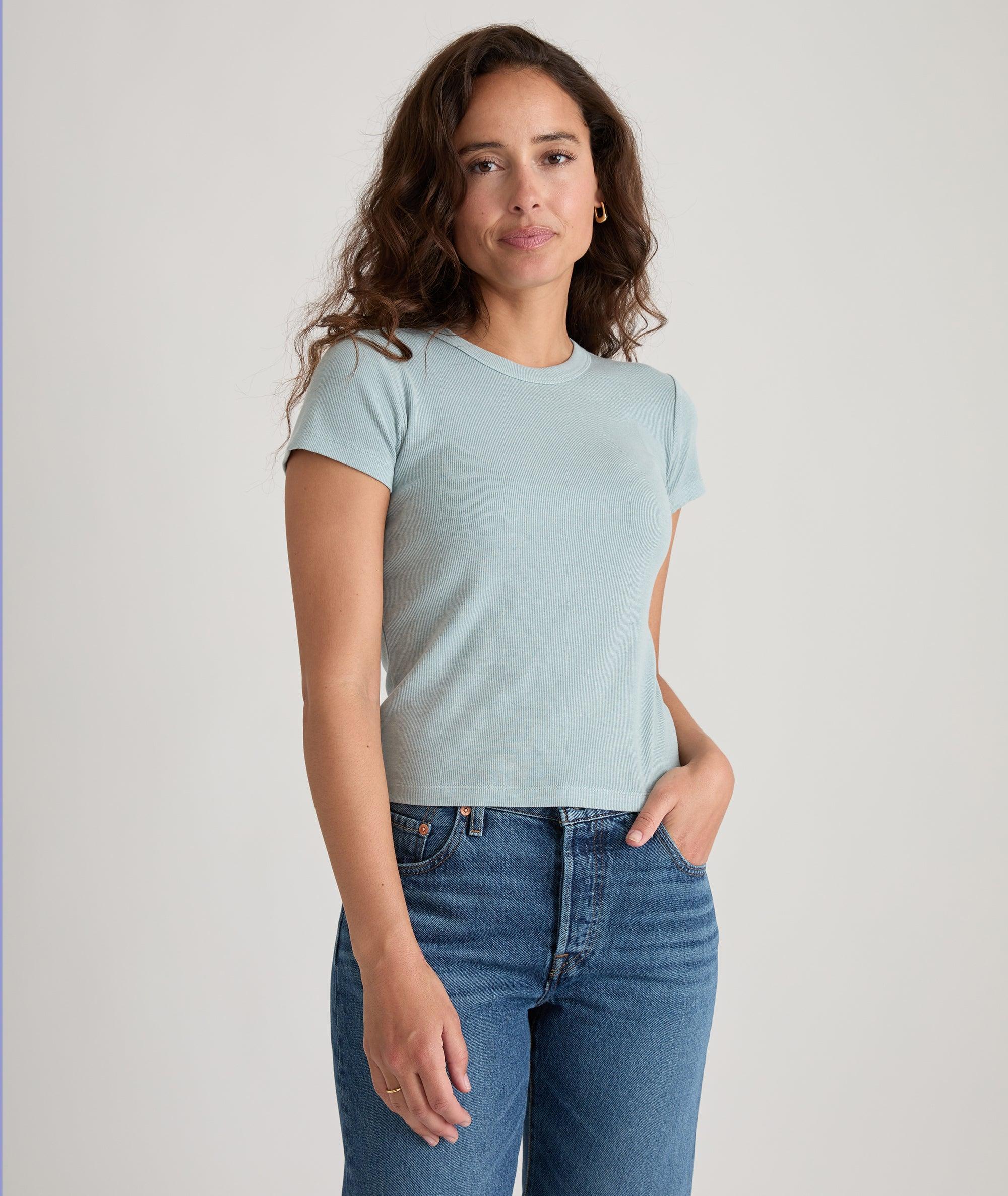 Lexi Rib Sun-In Crew Tee Product Image