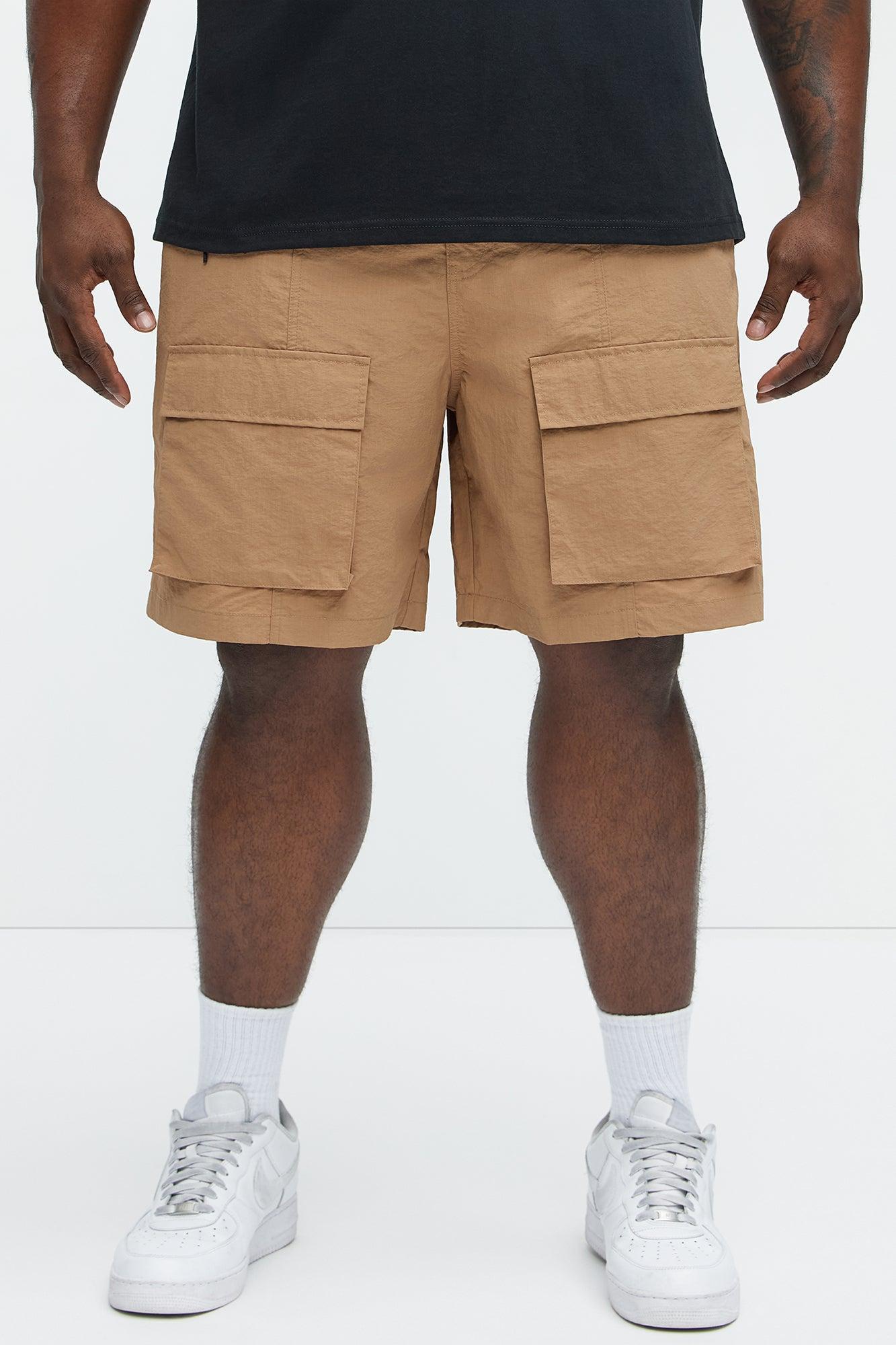 Adjustable Ripstop Cargo Shorts - Tan Product Image