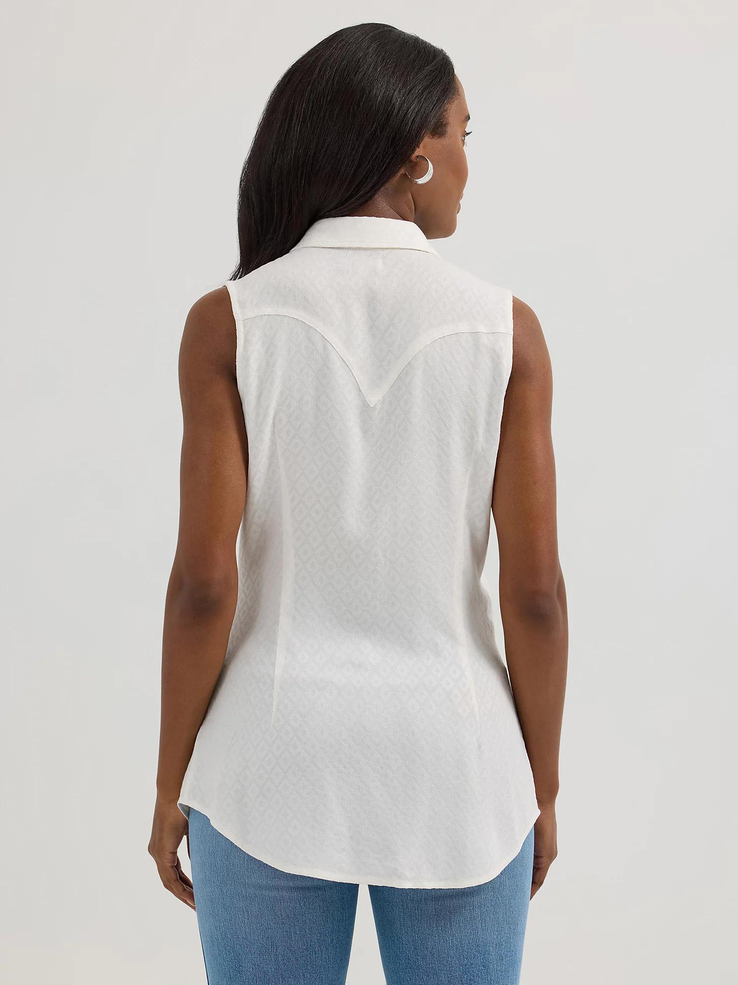 Women's Wrangler Retro® Textured Slim Western Snap Tank | Women's TOPS | Wrangler® Product Image