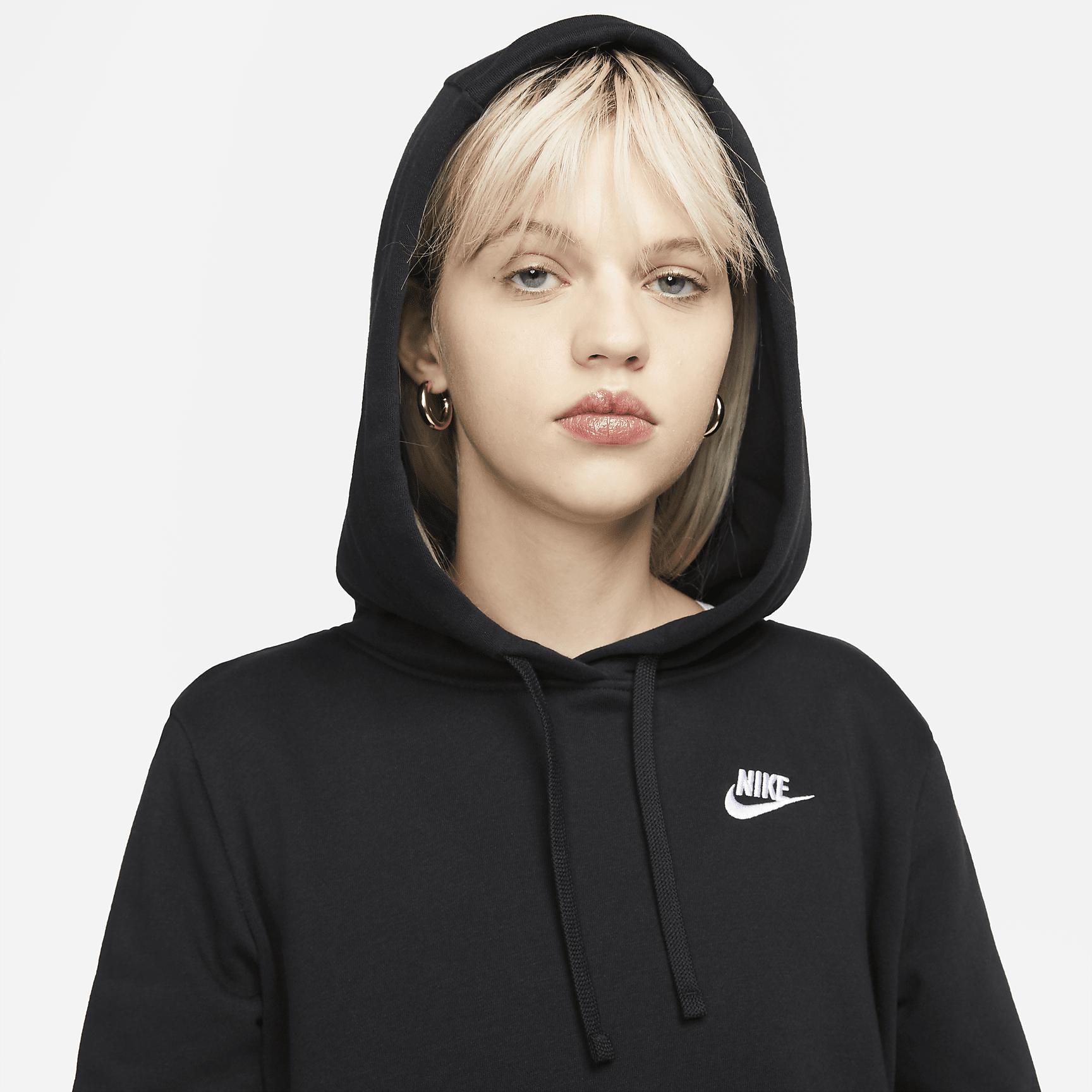 Womens Nike Sportswear Club Fleece Pullover Hoodie | DQ5793-010 Product Image