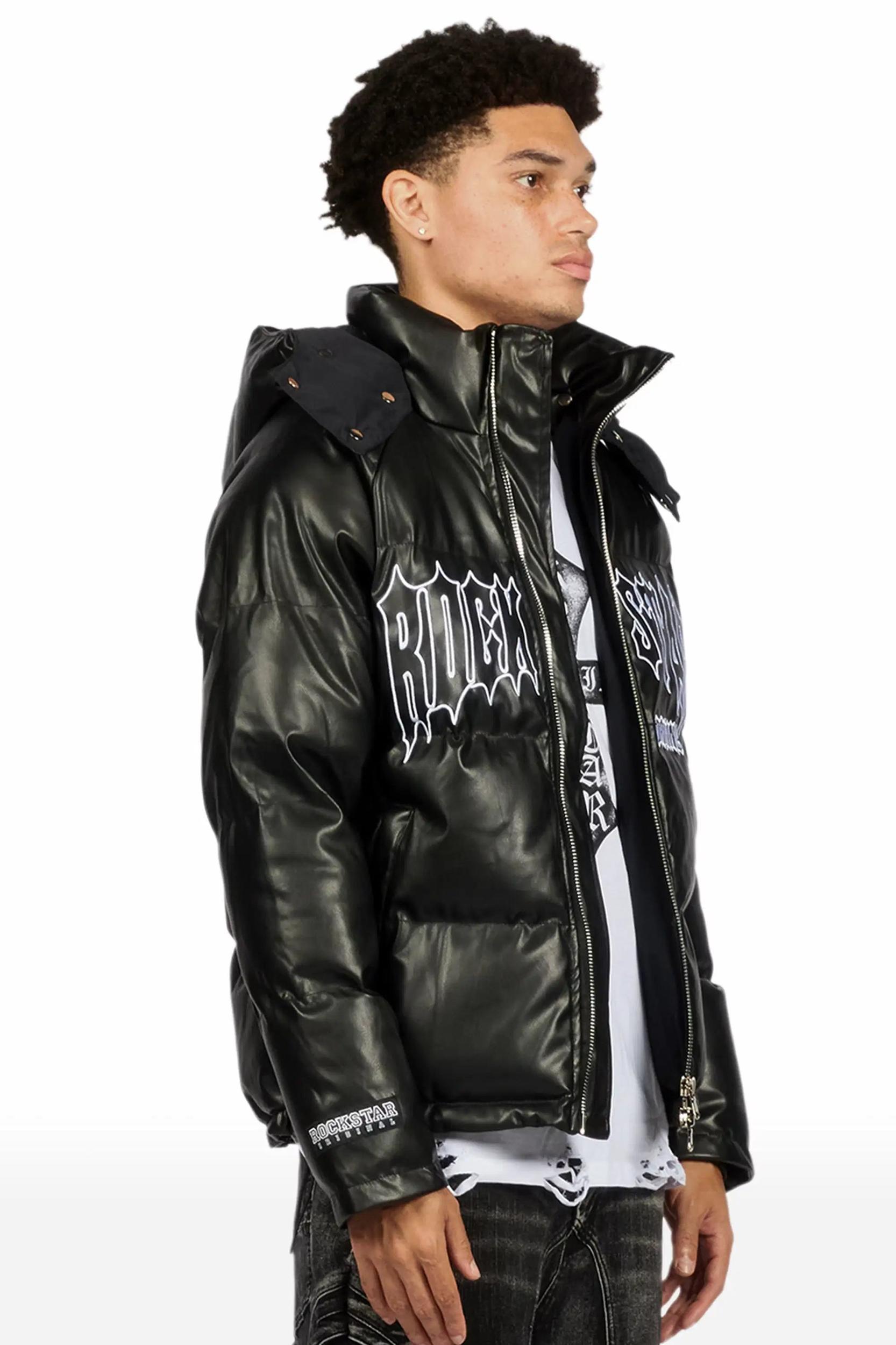 Ravi Black Puffer Jacket Male Product Image