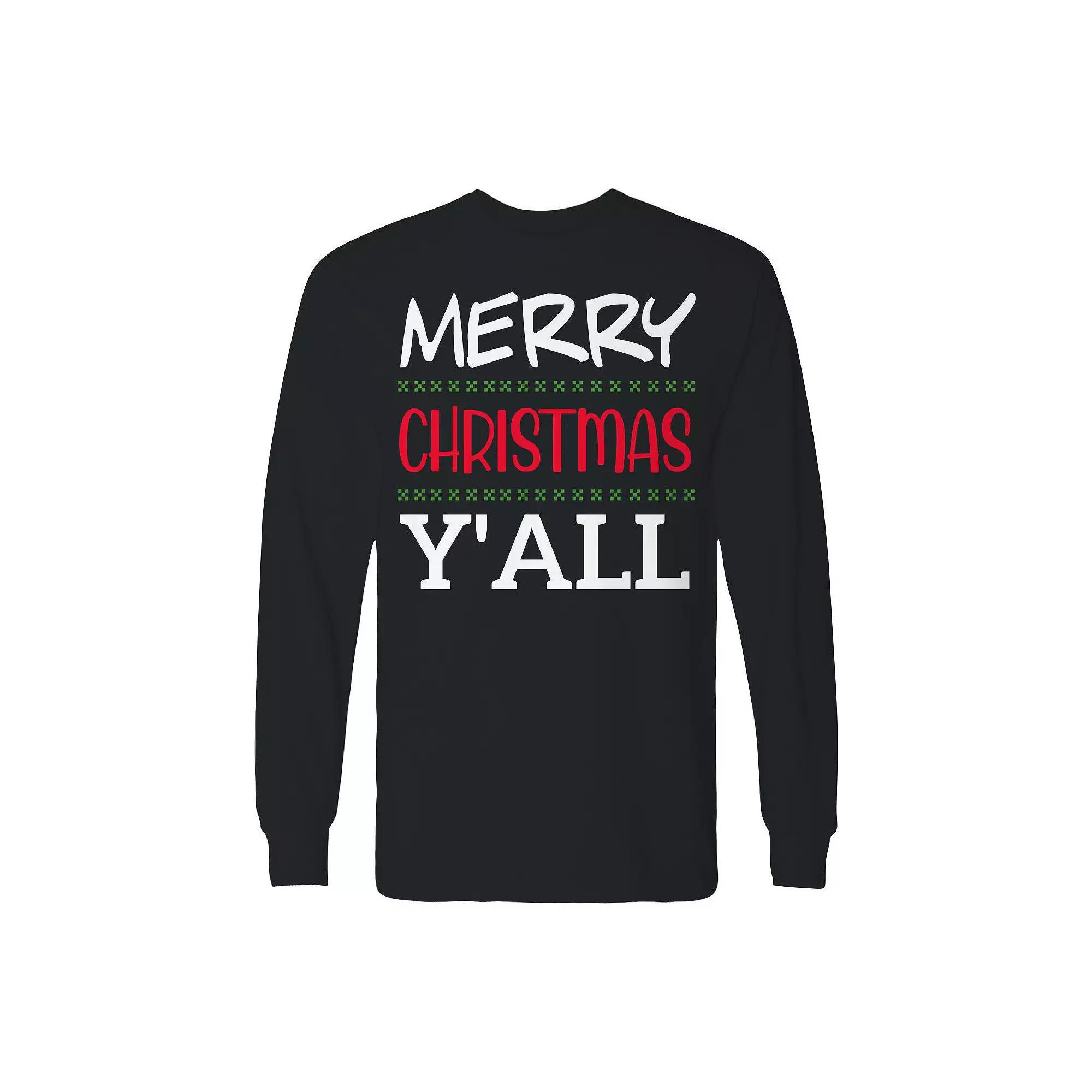 Men's Christmas Merry Christmas Long Sleeve Graphic Tee, Adult Unisex,  Product Image