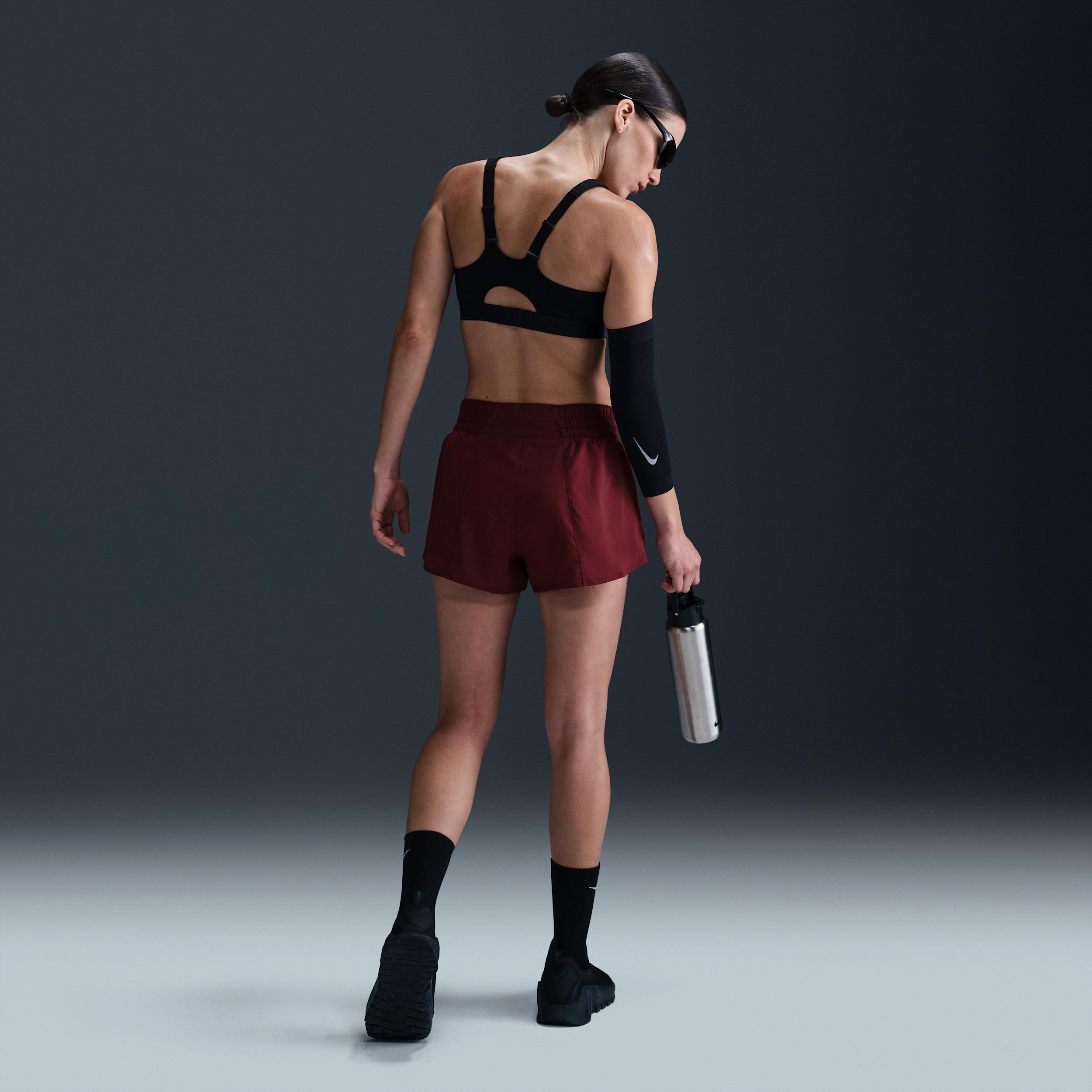 Nike Womens One Dri-FIT Mid-Rise 3 Brief-Lined Shorts | DX6010-619 Product Image