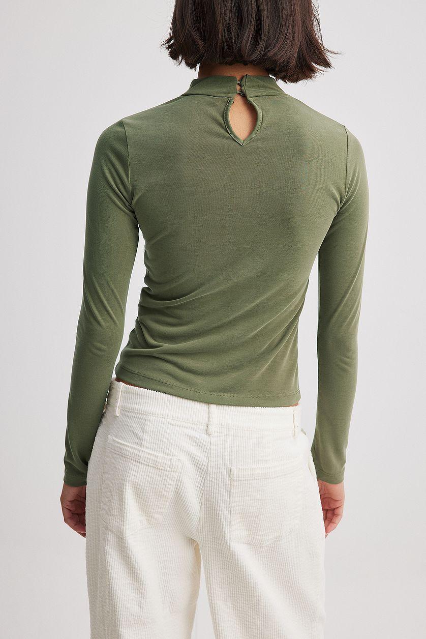 Turtleneck Jersey Top Product Image