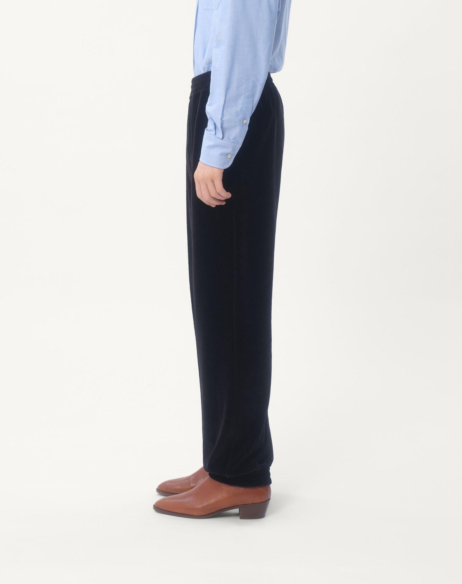 Chenille Jogging Pants With Chez Valentino Patch Product Image