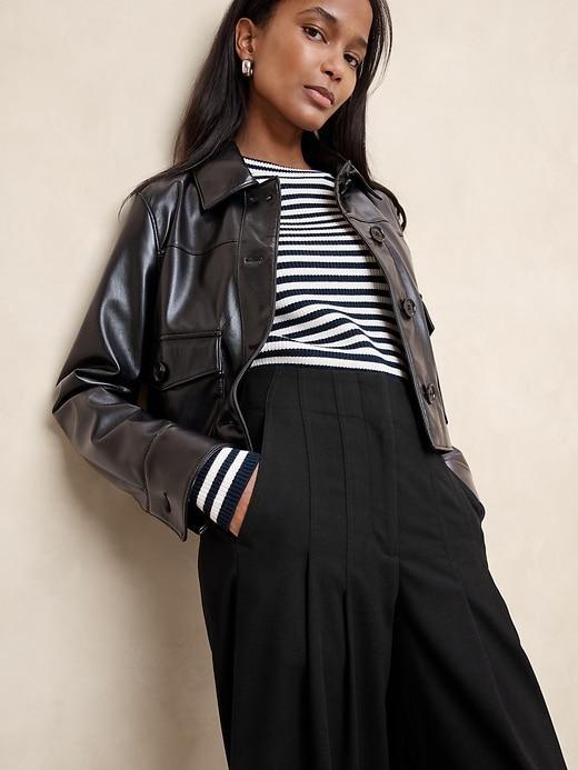 Ultra High-Rise Wide-Leg Flannel Trouser Product Image