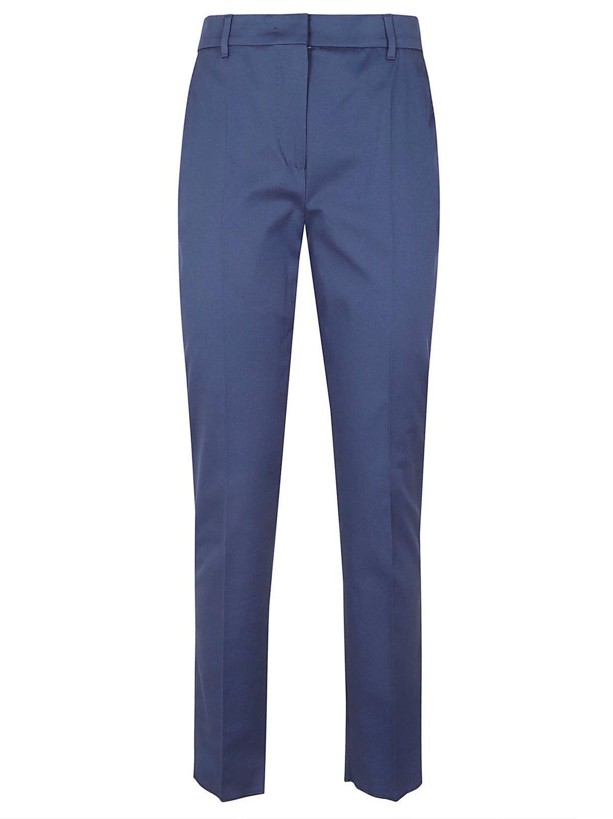 Studio High Waist Straight Leg Trousers In Blue Product Image