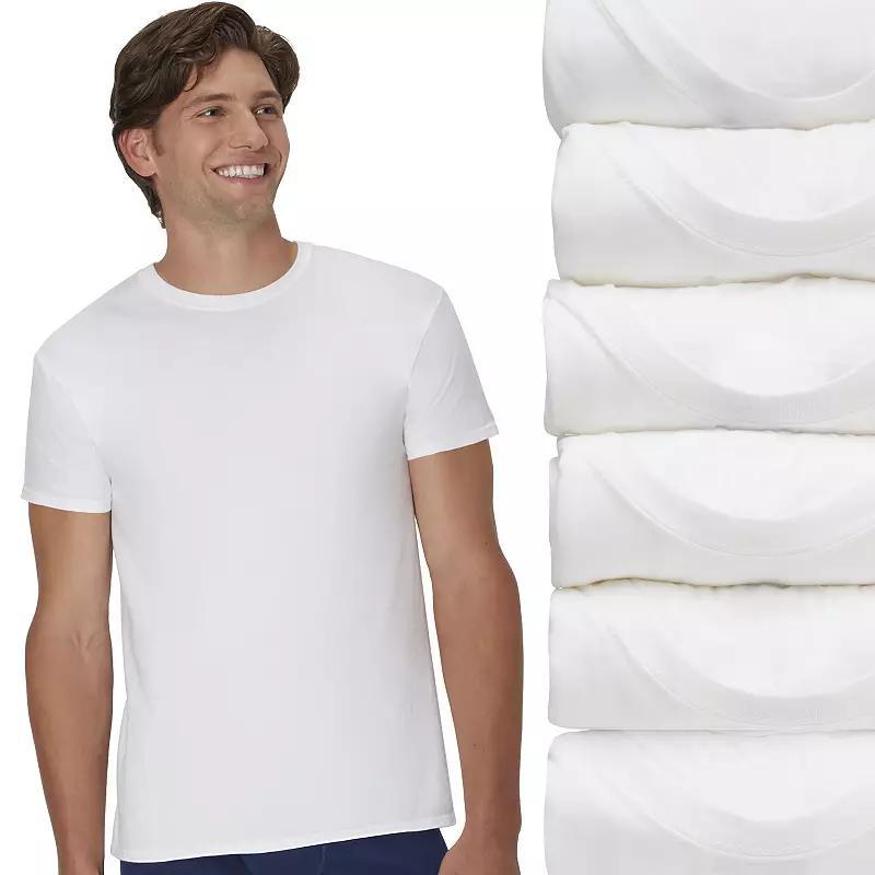 Hanes Ultimate Mens Undershirt Pack, Ringspun Cotton, White, 6-Pack 2XL Product Image