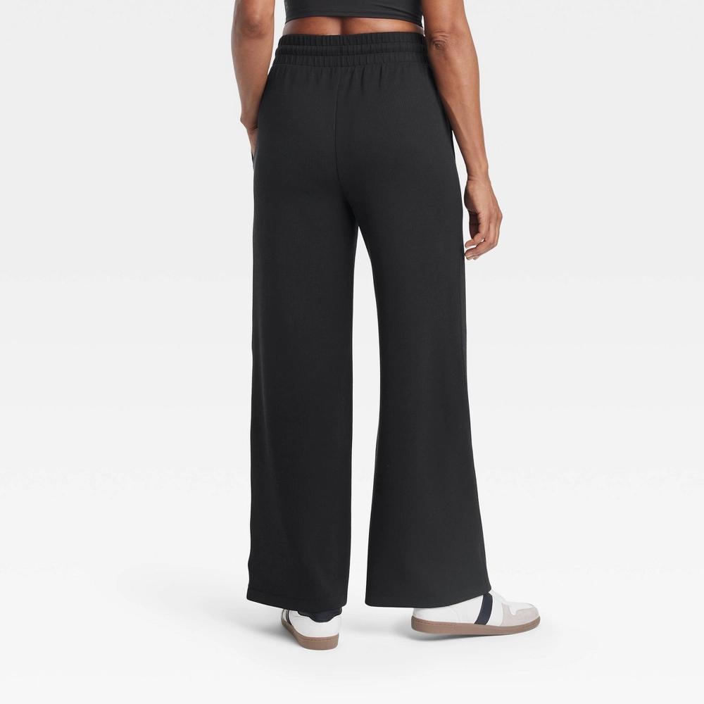 Women's Airy Sleek Ribbed High-Rise Wide Leg Pants - All In Motion™ Product Image