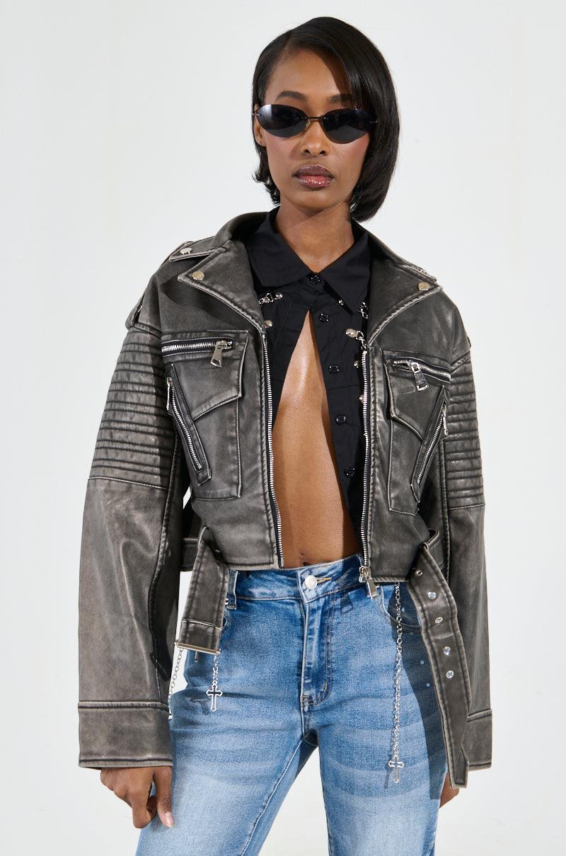 SAY MY NAME DISTRESSED MOTO Product Image