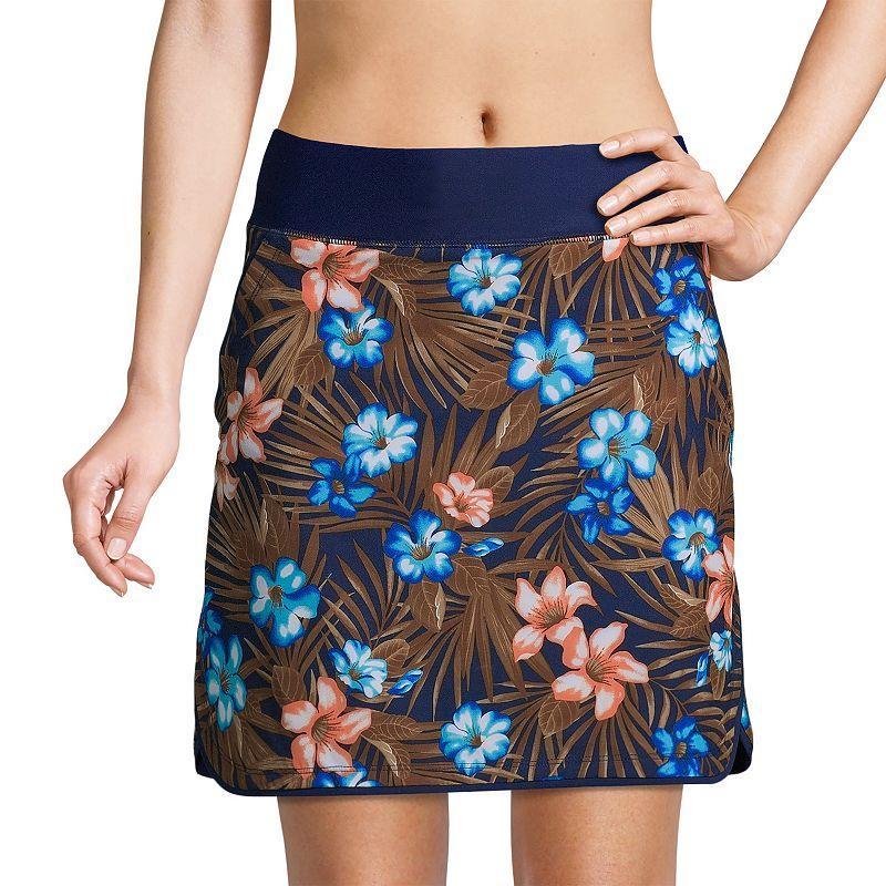 Womens Lands End Quick Dry Active Swim Skort Blue Paisley Product Image