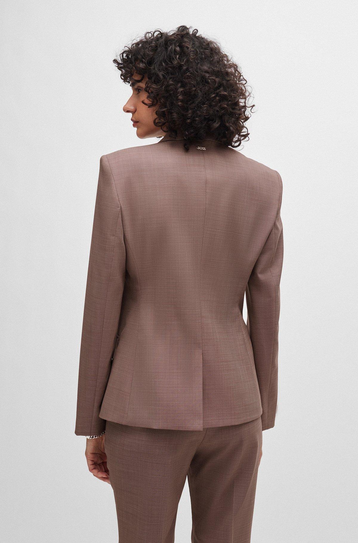 Slim-fit jacket in Italian virgin-wool sharkskin Product Image