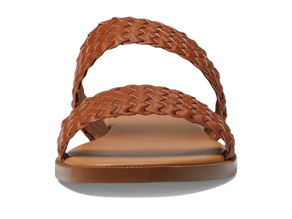 Madewell The Teagan Slide Sandal in Leather (Burnished Caramel) Women's Shoes Product Image