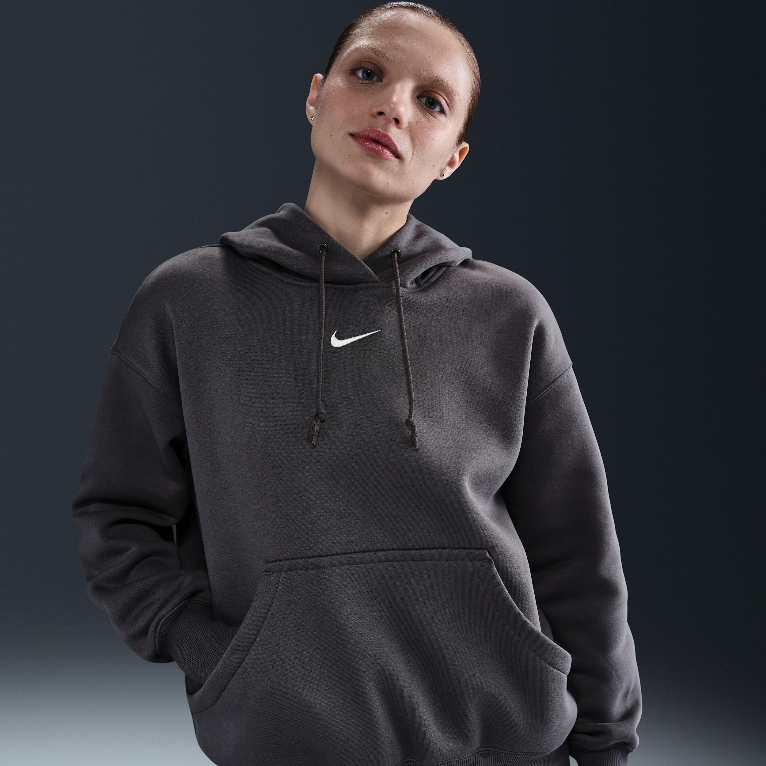 Womens Nike Sportswear Phoenix Fleece Oversized Pullover Hoodie | DQ5860-036 Product Image