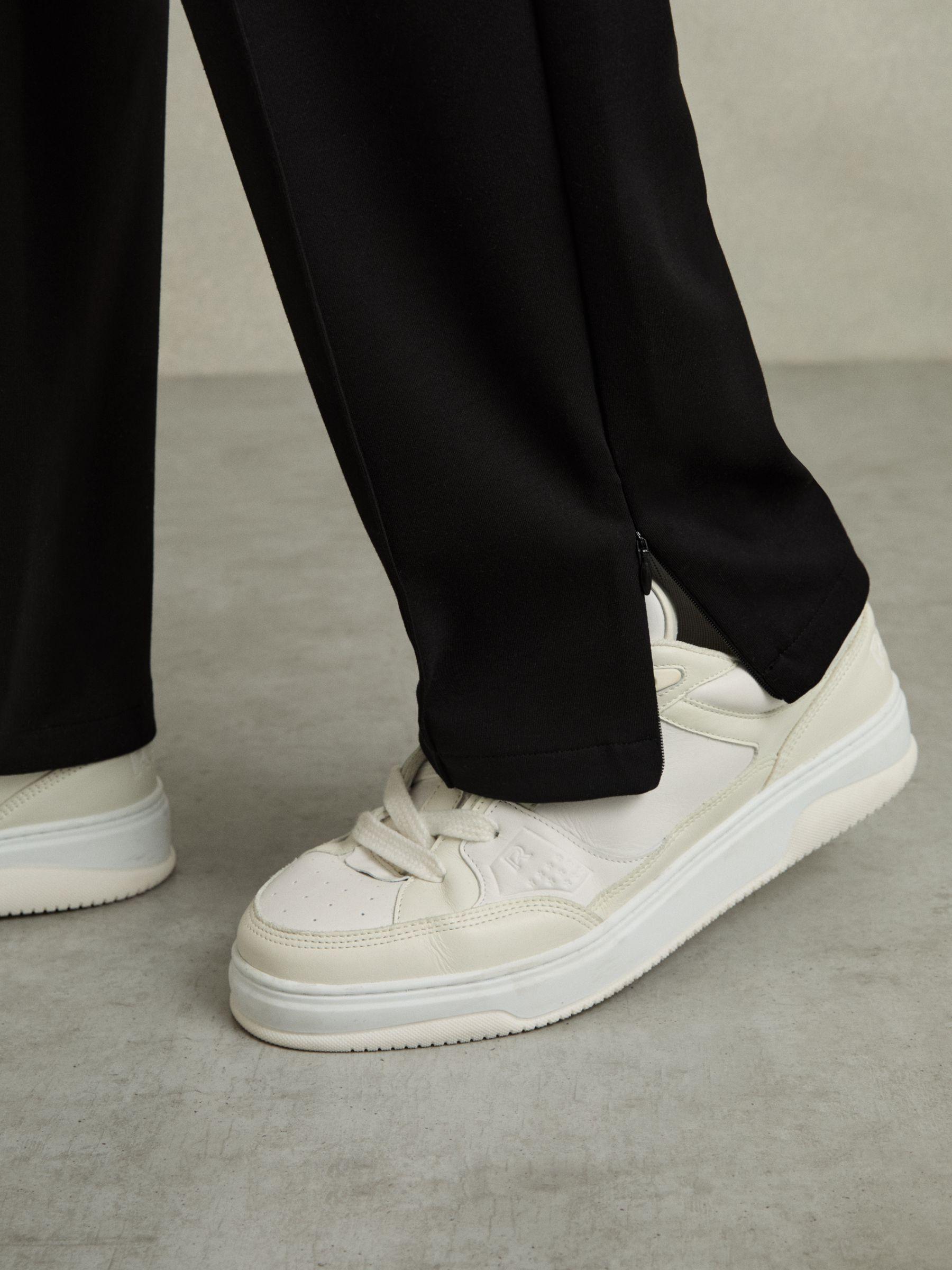 Interlock Drawstring Straight-Leg Trousers in Black Product Image