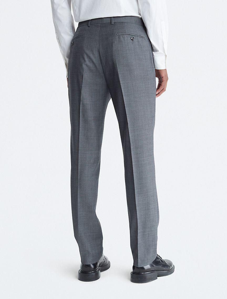 Slim Fit Heather Grey Suit Pants Product Image