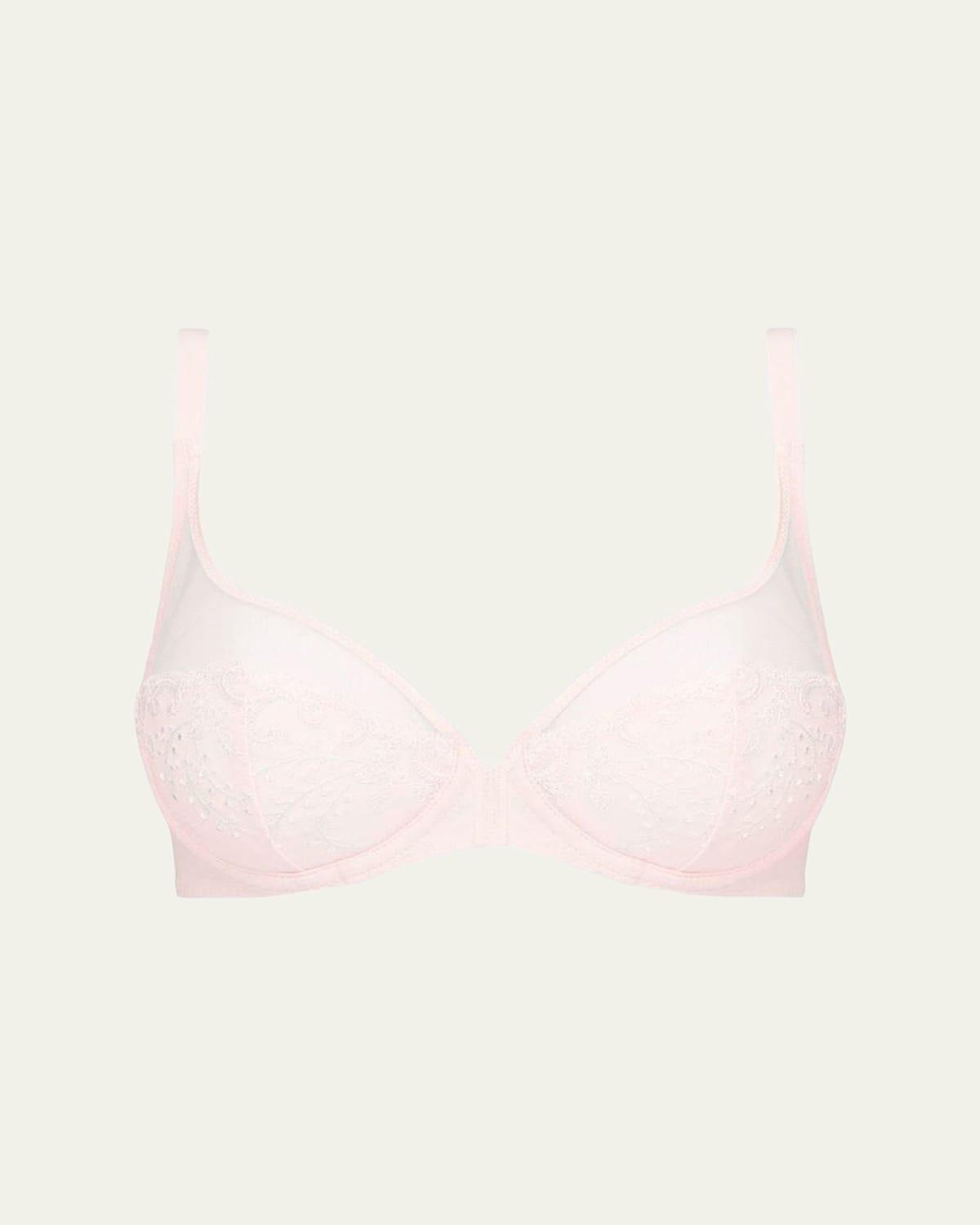 Delice Two-Part Full-Cup Sheer Plunge Bra Product Image